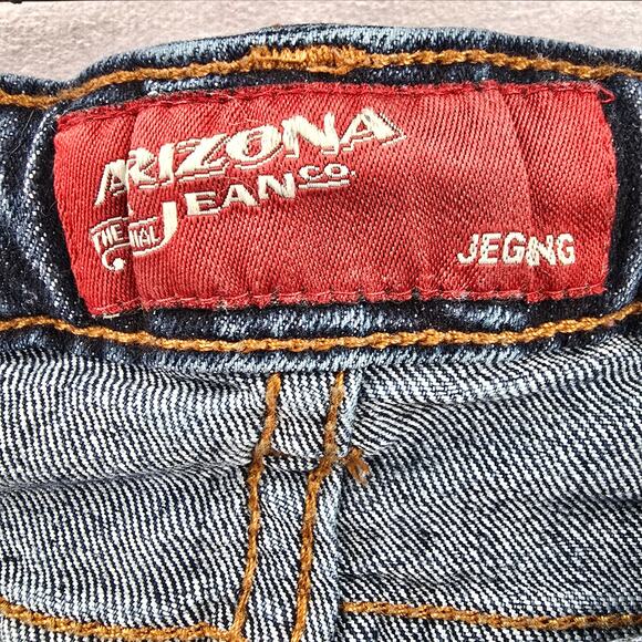 Arizona Jean Co Blue Jeans Demin Skinny Jegging Junior Kids Youth 10 Regular - Picture 7 of 8